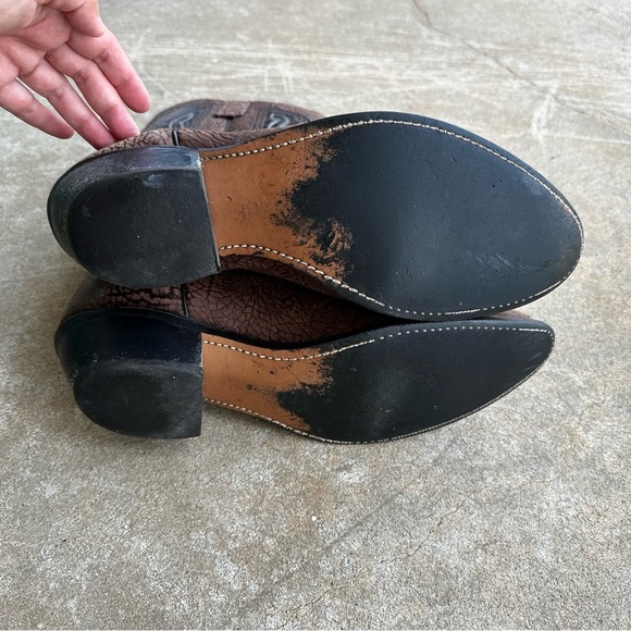 Texas Boot Company Brown Leather Western Boots Men’s Size 12 D - Picture 8 of 11